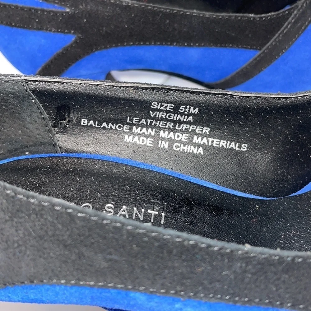 MARCO SANTI blue cobalt Virginia heels pumps in women’s 5.5M - Picture 10 of 14